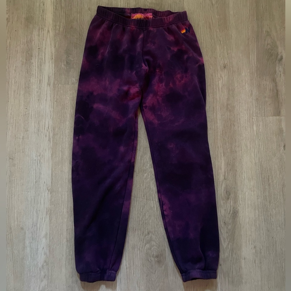 Aviator Nation tie dye sweatpants 🖤💜❤️